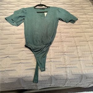 Green tshirt bodysuit new with tags